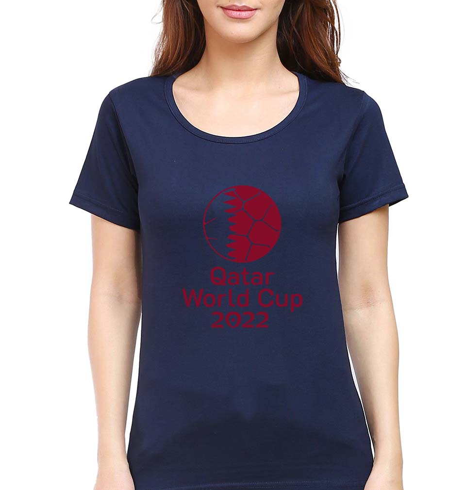 FIFA World Cup Qatar 2022 T-Shirt for Women-Navy Blue-Ektarfa.online