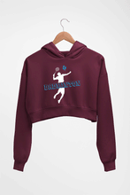 Load image into Gallery viewer, Badminton Crop HOODIE FOR WOMEN-Maroon-Ektarfa.online
