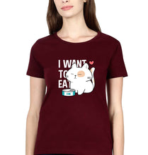 Load image into Gallery viewer, Cat T-Shirt for Women-Maroon-Ektarfa.online
