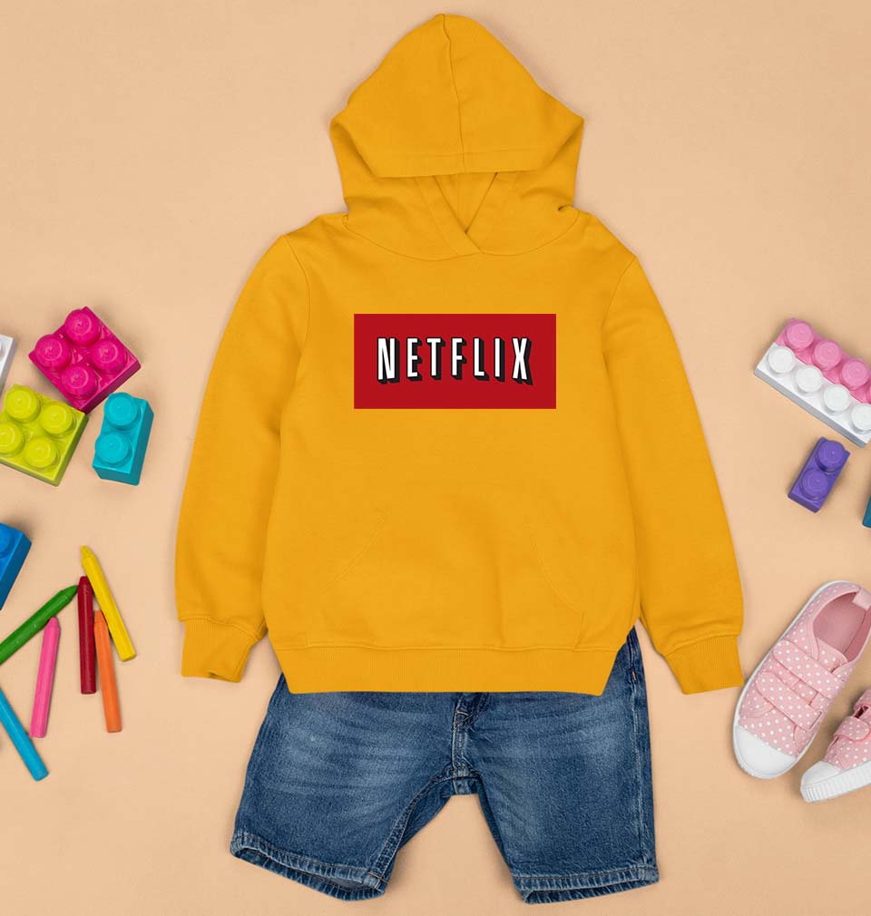 Netflix Kids Hoodie for Boy/Girl-Mustard Yellow-Ektarfa.online