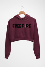 Load image into Gallery viewer, Free Fire Crop HOODIE FOR WOMEN-Maroon-Ektarfa.online
