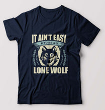 Load image into Gallery viewer, Wolf T-Shirt for Men-Navy Blue-Ektarfa.online
