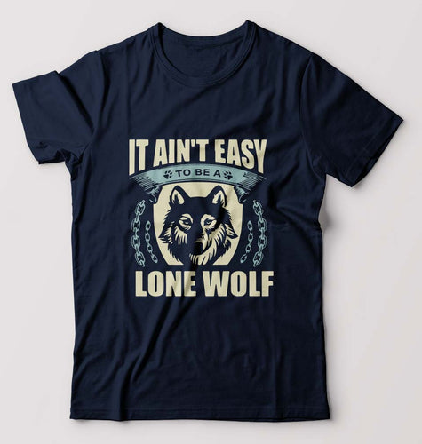 Wolf T-Shirt for Men-Navy Blue-Ektarfa.online
