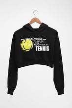 Load image into Gallery viewer, Tennis Crop HOODIE FOR WOMEN-Black-Ektarfa.online
