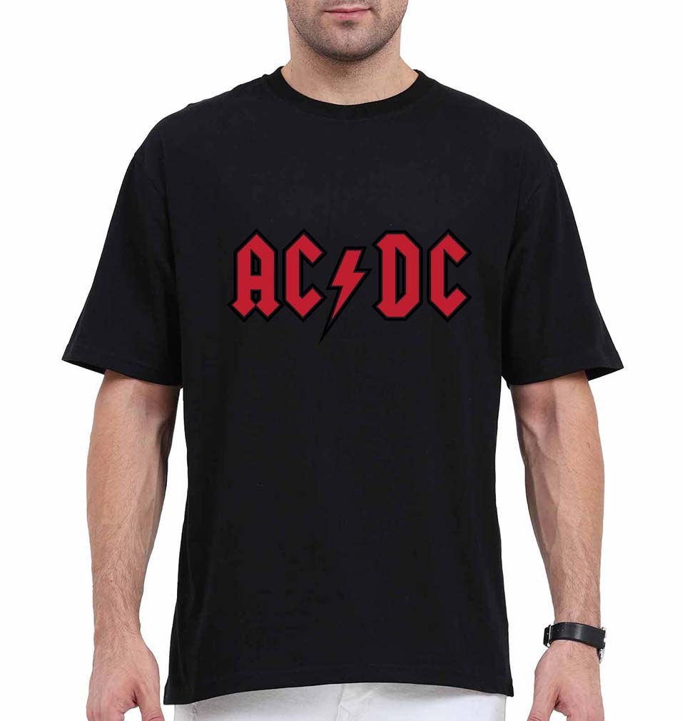 ACDC Oversized T-Shirt for Men-Black-Ektarfa.online
