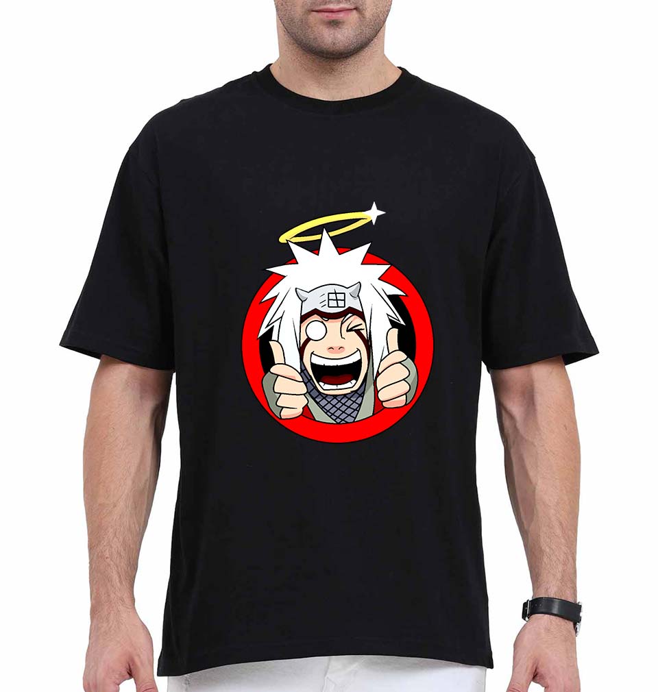Jiraiya Oversized T-Shirt for Men-Black-Ektarfa.online