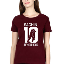 Load image into Gallery viewer, Sachin Tendulkar T-Shirt for Women-Maroon-Ektarfa.online
