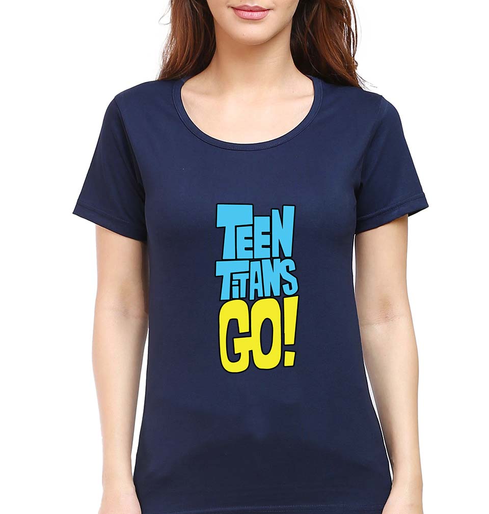 Teen Titans Go! T-Shirt for Women-Navy Blue-Ektarfa.online