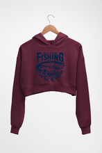 Load image into Gallery viewer, Fishing Crop HOODIE FOR WOMEN-Maroon-Ektarfa.online

