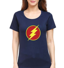 Load image into Gallery viewer, Flash Superhero T-Shirt for Women-Navy Blue-Ektarfa.online
