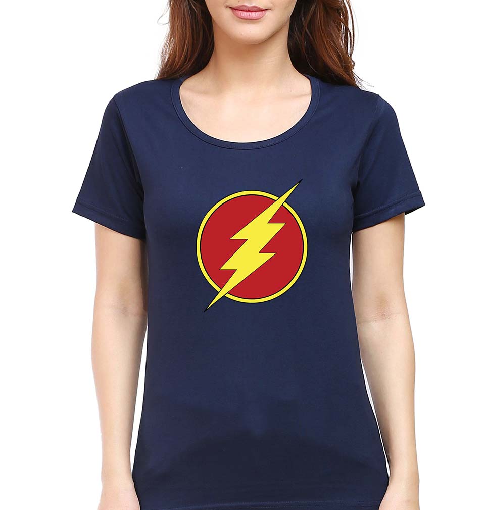 Flash Superhero T-Shirt for Women-Navy Blue-Ektarfa.online