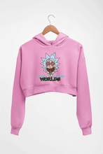 Load image into Gallery viewer, Rick and Morty Crop HOODIE FOR WOMEN-Light Baby Pink-Ektarfa.online
