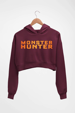 Load image into Gallery viewer, Monster Hunter Crop HOODIE FOR WOMEN-Maroon-Ektarfa.online
