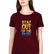 Load image into Gallery viewer, PUBG Stay Out Of The Blue T-Shirt for Women-Maroon-Ektarfa.online
