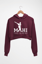 Load image into Gallery viewer, MS Dhoni (MSD) Crop HOODIE FOR WOMEN-Maroon-Ektarfa.online
