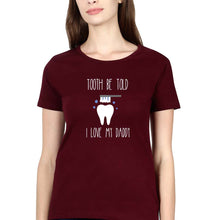 Load image into Gallery viewer, Love Daddy T-Shirt for Women-Coffee Brown-Ektarfa.online
