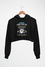 Load image into Gallery viewer, Drummer Crop HOODIE FOR WOMEN-Black-Ektarfa.online
