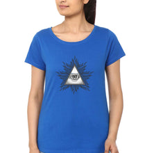 Load image into Gallery viewer, Eye Pyramid T-Shirt for Women-Royal Blue-Ektarfa.online
