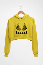 Load image into Gallery viewer, Tool Band Crop HOODIE FOR WOMEN-Mustard Yellow-Ektarfa.online

