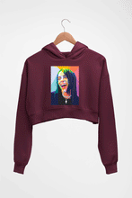 Load image into Gallery viewer, Billie Eilish Crop HOODIE FOR WOMEN-Maroon-Ektarfa.online
