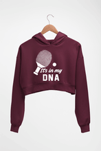 Load image into Gallery viewer, Table Tennis (TT) DNA Crop HOODIE FOR WOMEN-Maroon-Ektarfa.online
