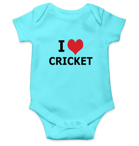 Love Cricket Kids Romper For Baby Boy/Girl-0-5 Months(18 Inches)-Sky Blue-Ektarfa.online