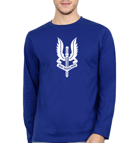 Who Dares Wins Balidaan Army Full Sleeves T-Shirt for Men-Royal Blue-Ektarfa.online