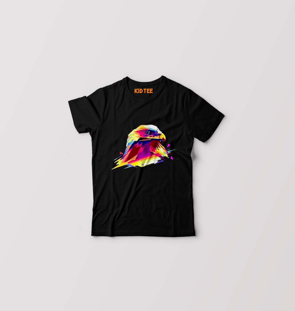 Eagle T-Shirt for Boy/Girl-Black-Ektarfa.online