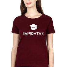 Load image into Gallery viewer, IIM Rohtak T-Shirt for Women-Maroon-Ektarfa.online
