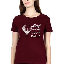 Load image into Gallery viewer, Golf T-Shirt for Women-Maroon-Ektarfa.online
