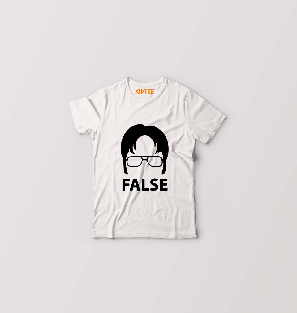 Dwight Schrute Kids T-Shirt for Boy/Girl-White-Ektarfa.online