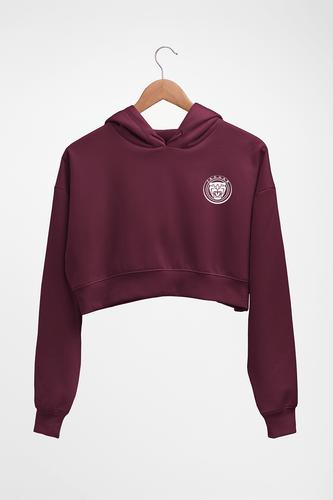Jaguar Crop HOODIE FOR WOMEN-Maroon-Ektarfa.online