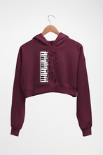 Load image into Gallery viewer, Piano Crop HOODIE FOR WOMEN-Maroon-Ektarfa.online
