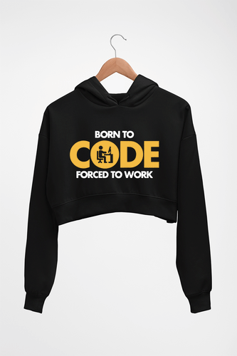 Coder Geek Crop HOODIE FOR WOMEN-Black-Ektarfa.online