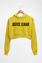 Load image into Gallery viewer, Justice League Crop HOODIE FOR WOMEN-Mustard Yellow-Ektarfa.online
