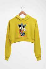 Load image into Gallery viewer, Mickey Crop HOODIE FOR WOMEN-Mustard Yellow-Ektarfa.online
