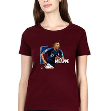 Load image into Gallery viewer, Kylian Mbappé T-Shirt for Women-Maroon-Ektarfa.online
