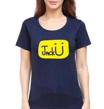Load image into Gallery viewer, Jack u T-Shirt for Women-Navy Blue-Ektarfa.online
