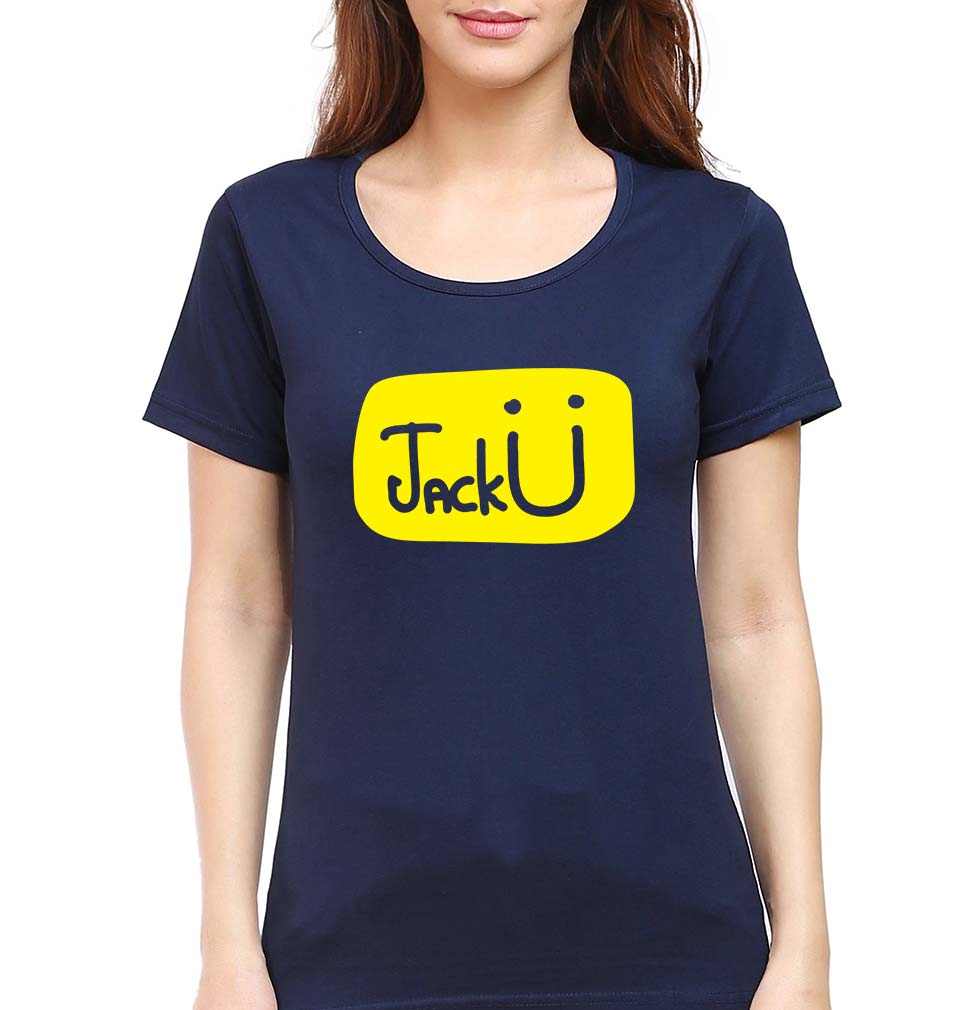 Jack u T-Shirt for Women-Navy Blue-Ektarfa.online
