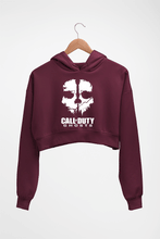 Load image into Gallery viewer, Call of Duty (COD) Crop HOODIE FOR WOMEN-Maroon-Ektarfa.online
