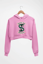 Load image into Gallery viewer, south side serpents riverdale Crop HOODIE FOR WOMEN-Light Baby Pink-Ektarfa.online
