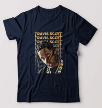 Load image into Gallery viewer, Travis Scott T-Shirt for Men-S(38 Inches)-Navy Blue-Ektarfa.online
