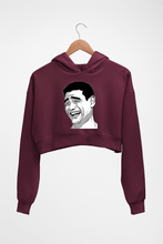 Load image into Gallery viewer, Yao Ming Face(Bitch Please) Crop HOODIE FOR WOMEN-Maroon-Ektarfa.online
