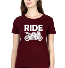 Load image into Gallery viewer, Ride Superbike T-Shirt for Women-Maroon-Ektarfa.online
