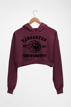 Load image into Gallery viewer, House Targaryen (GOT) Crop HOODIE FOR WOMEN-Maroon-Ektarfa.online
