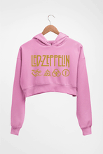 Load image into Gallery viewer, Led Zeppelin Crop HOODIE FOR WOMEN-Light Baby Pink-Ektarfa.online
