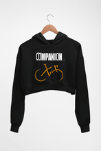 Load image into Gallery viewer, Cycling Companion Crop HOODIE FOR WOMEN-Black-Ektarfa.online
