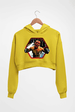 Load image into Gallery viewer, Nate Diaz UFC Crop HOODIE FOR WOMEN-Mustard Yellow-Ektarfa.online
