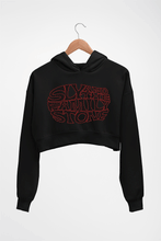 Load image into Gallery viewer, Sly and the Family Stone Crop HOODIE FOR WOMEN-Black-Ektarfa.online
