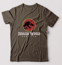 Load image into Gallery viewer, Jurassic World T-Shirt for Men-S(38 Inches)-Olive Green-Ektarfa.online
